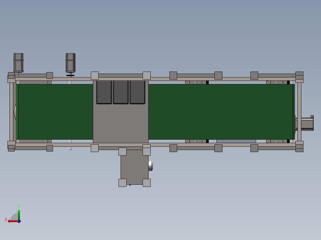 撕膜机3D 装配图 零件图后视图