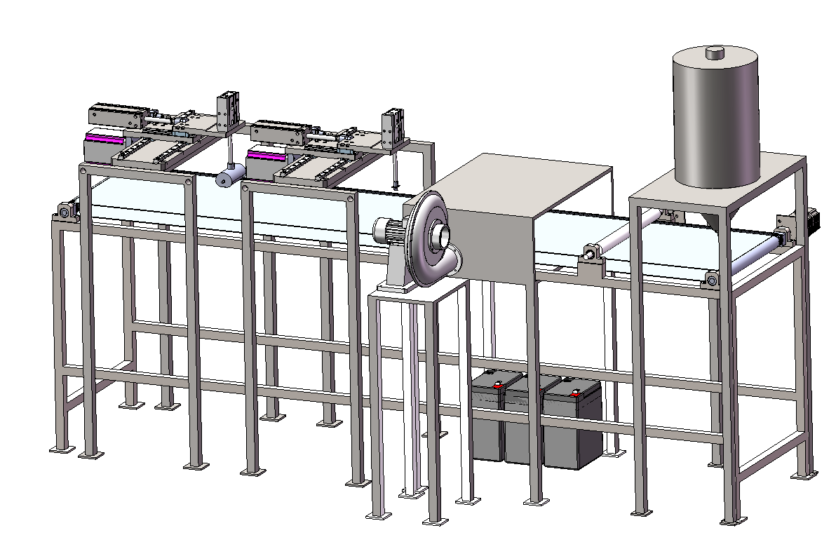 撕膜机3D 装配图 零件图