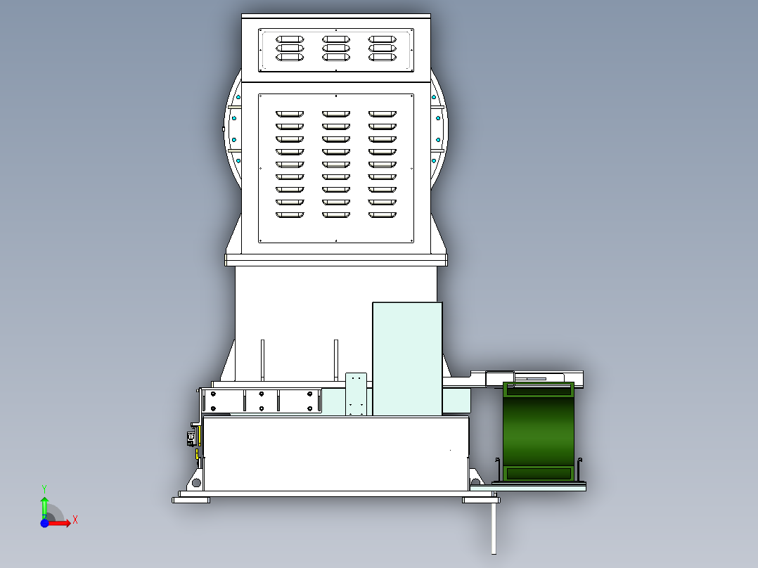 柔性自行走变距二轴变位机前视图