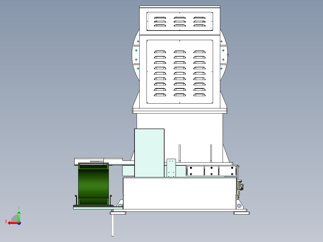 柔性自行走变距二轴变位机后视图