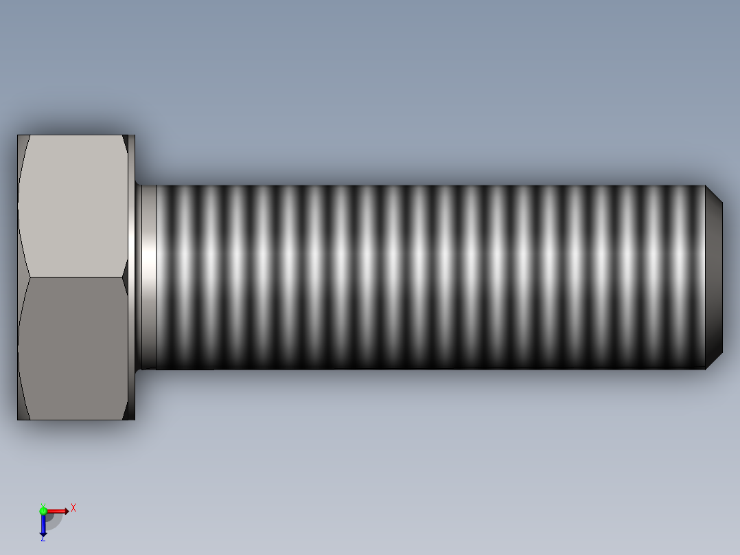 GB／T5781-2000六角头螺栓全螺纹C级(M22)×70俯视图
