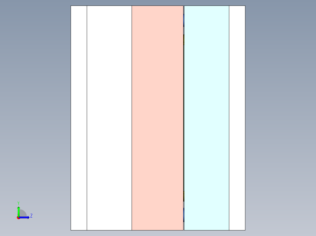 收纳盒装饰边框（注塑模）左视图