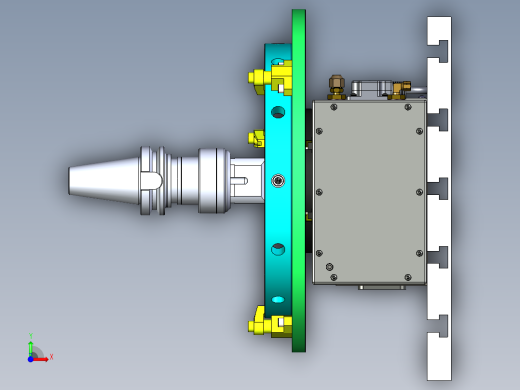 利用四轴和侧铣头加工侧面孔工装前视缩略图