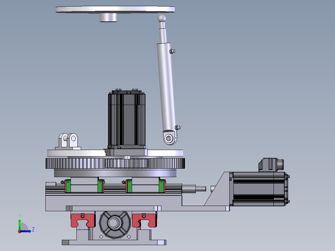 六自由度平台左视图