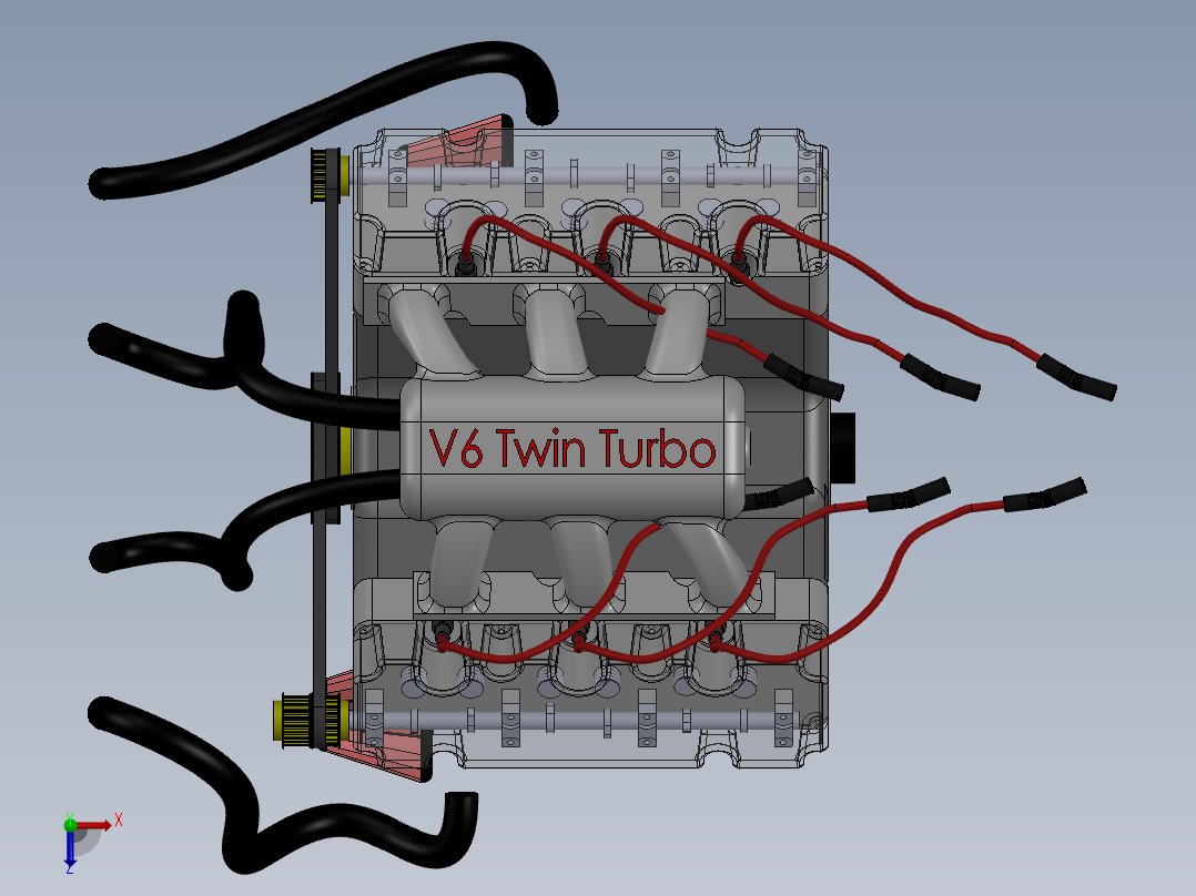 v6 发动机  SW16主视图
