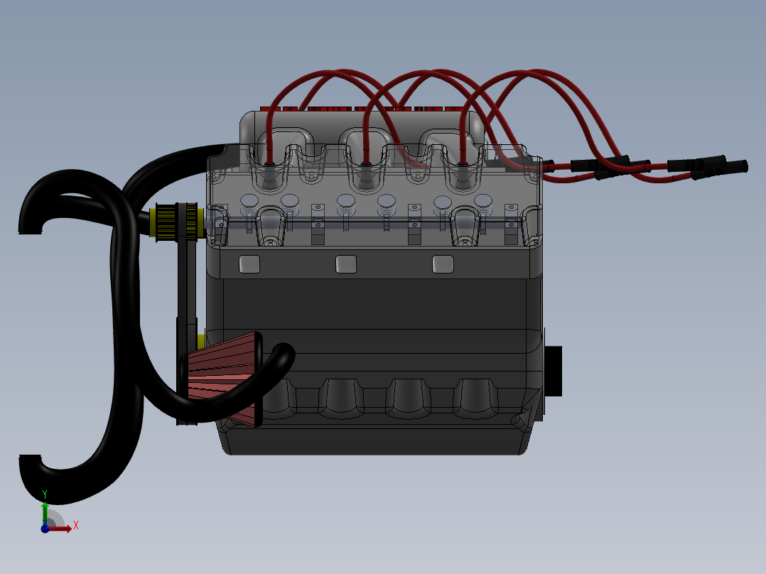 v6 发动机  SW16前视图