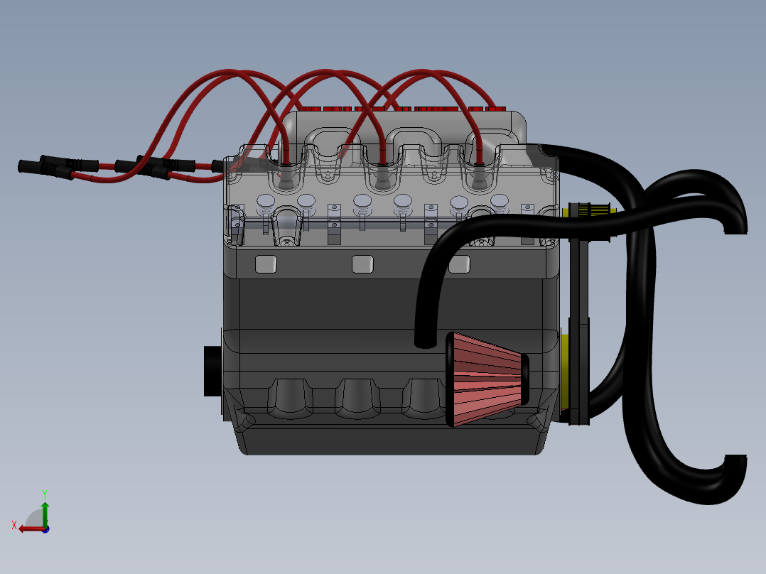 v6 发动机  SW16后视图