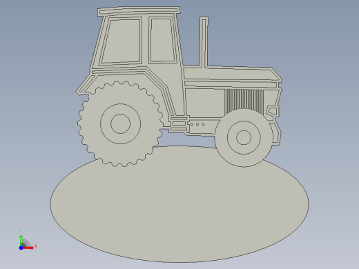 儿童拖拉机标识牌前视缩略图