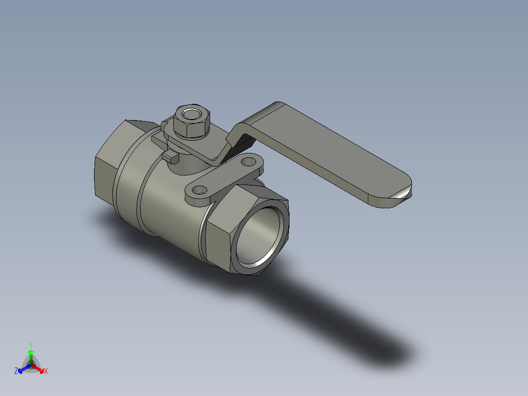 BSCSF20A-1寸球阀Z001正等轴测图