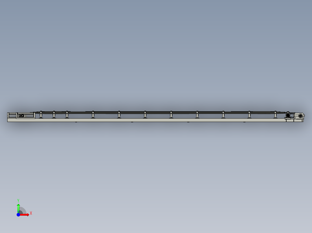 煤炭输送转载机的煤块破碎机前视图