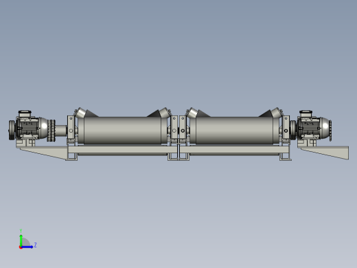 煤炭输送转载机的煤块破碎机左视缩略图