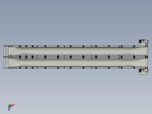煤炭输送转载机的煤块破碎机俯视缩略图