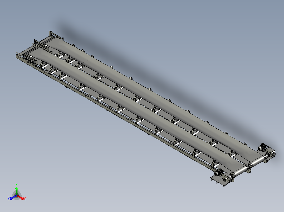 煤炭输送转载机的煤块破碎机正等轴测图