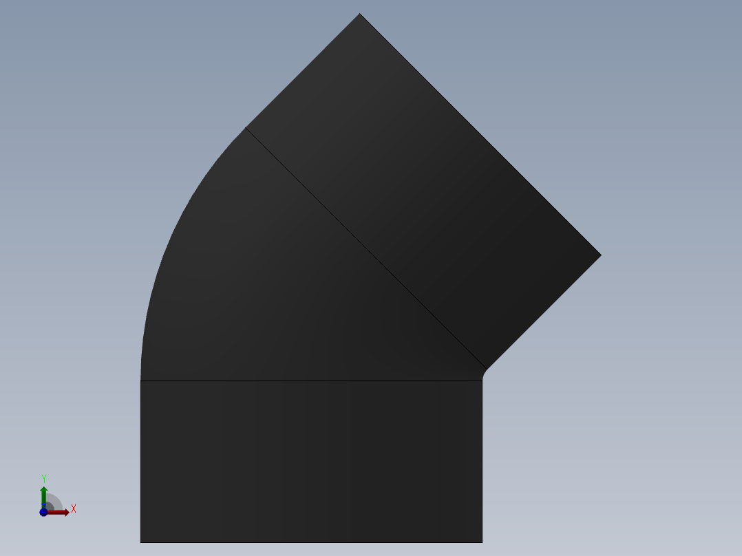 ELBOW_DN250_PN10_U-PVC_0前视图