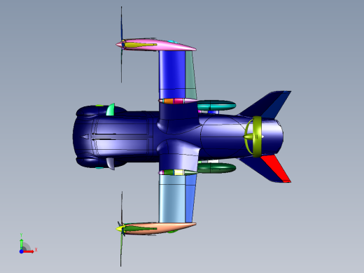 折叠机翼飞行车前视缩略图