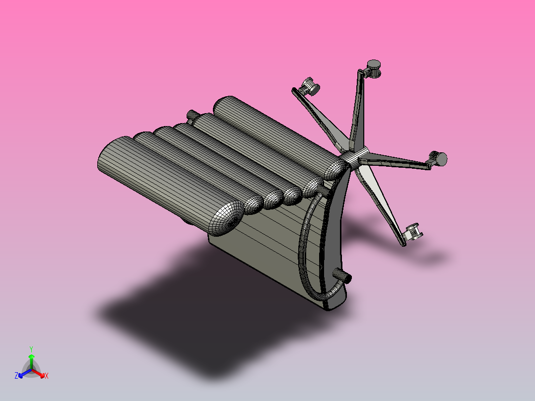 办公扶手椅ric ver 22正等轴测图