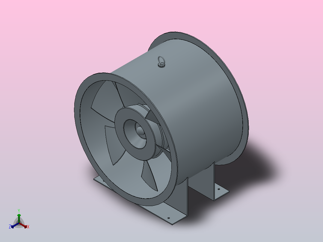 JAFF-Z机翼式轴流风机[JAFF-S-6.3Ⅰ-]正等轴测图
