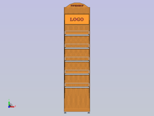 商店展示架前视缩略图