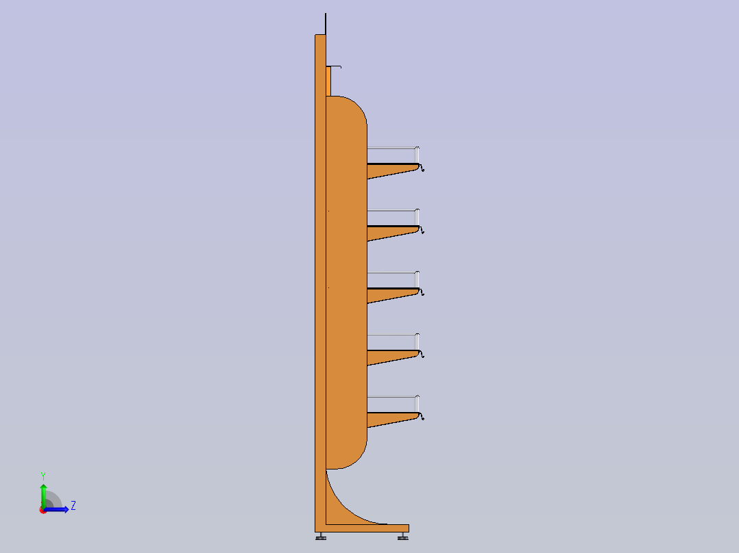 商店展示架左视图