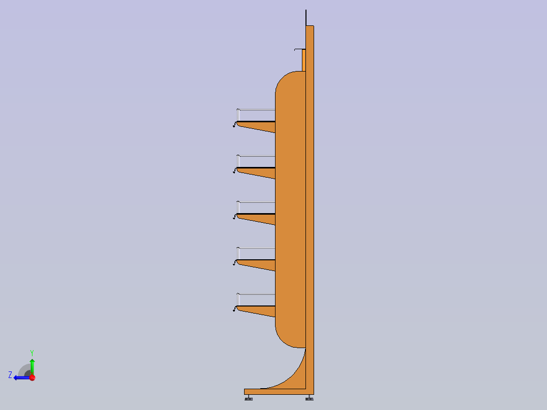 商店展示架右视图