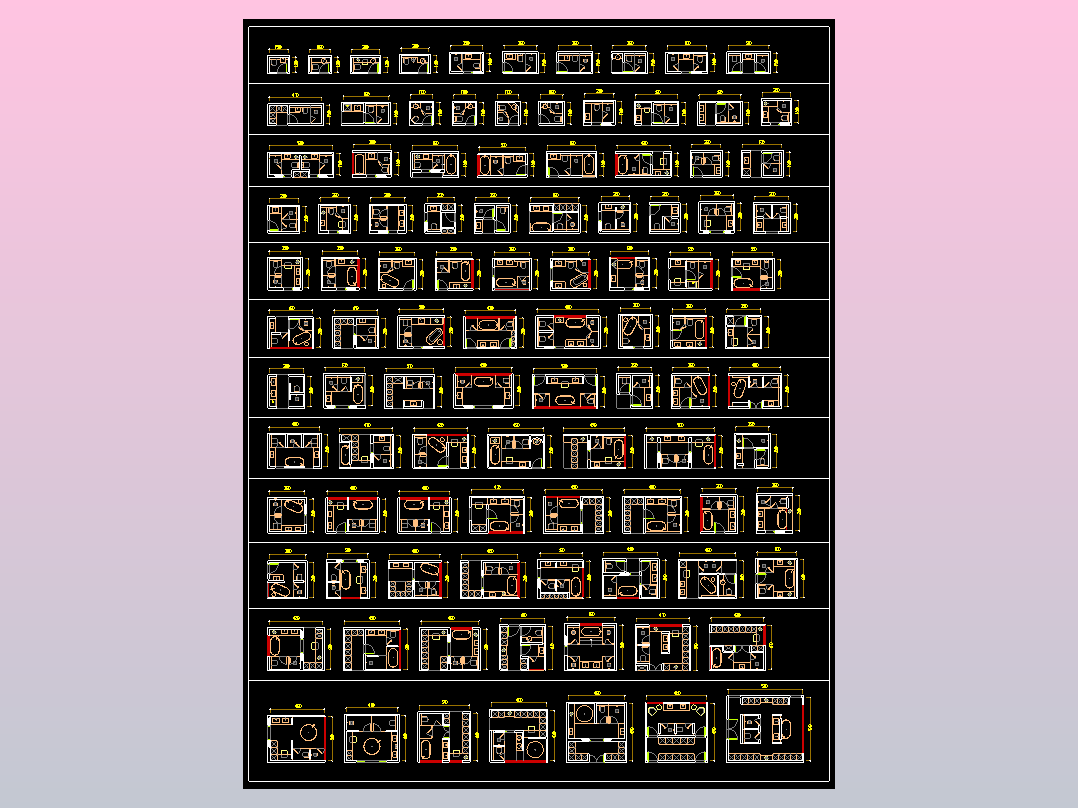 100个卫生间模块