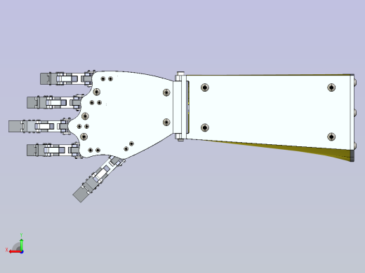铰接手指与线缆驱动的机械仿生臂结构后视缩略图