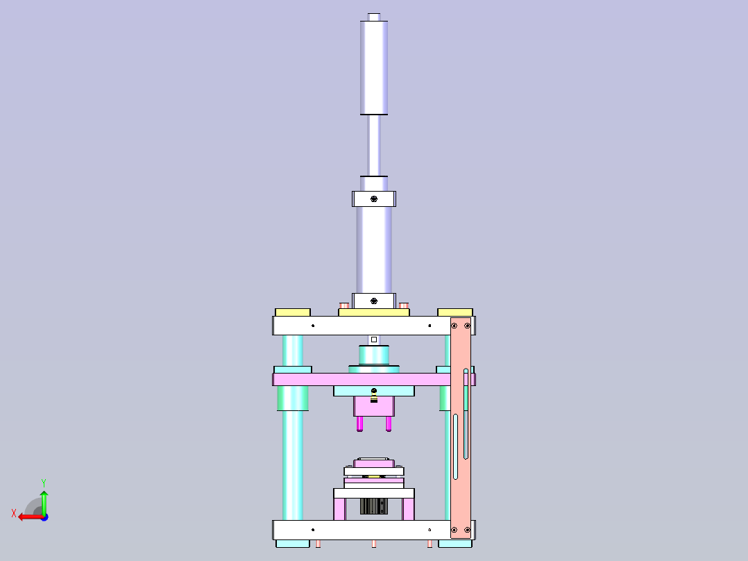 华为5G升降机定位销铆压机后视图