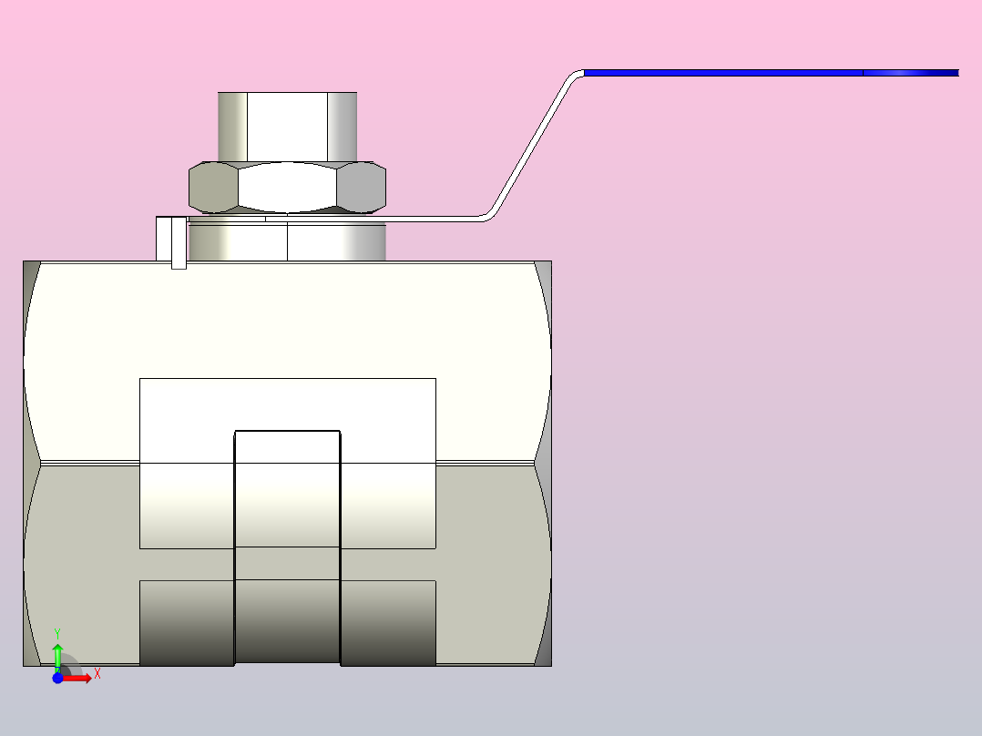 Q11F一片式球阀[2]球阀前视图