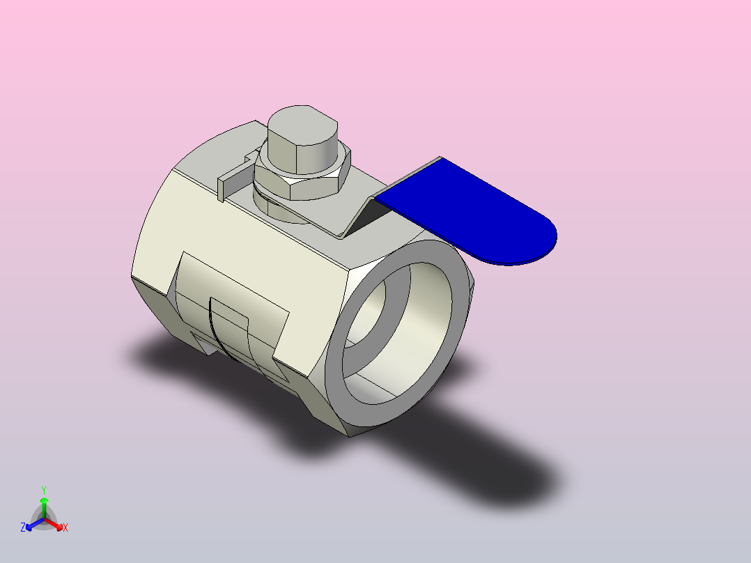 Q11F一片式球阀[2]球阀正等轴测图