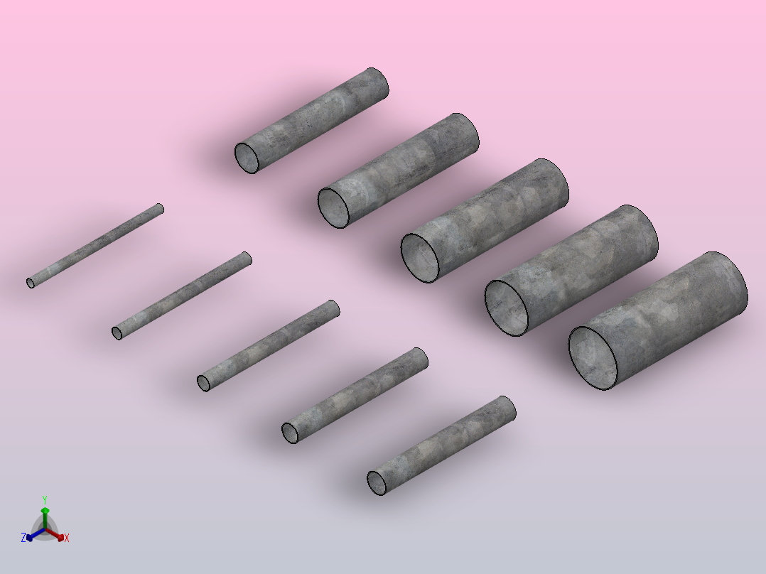 电气金属管、设计表可配置焊件和零件正等轴测图