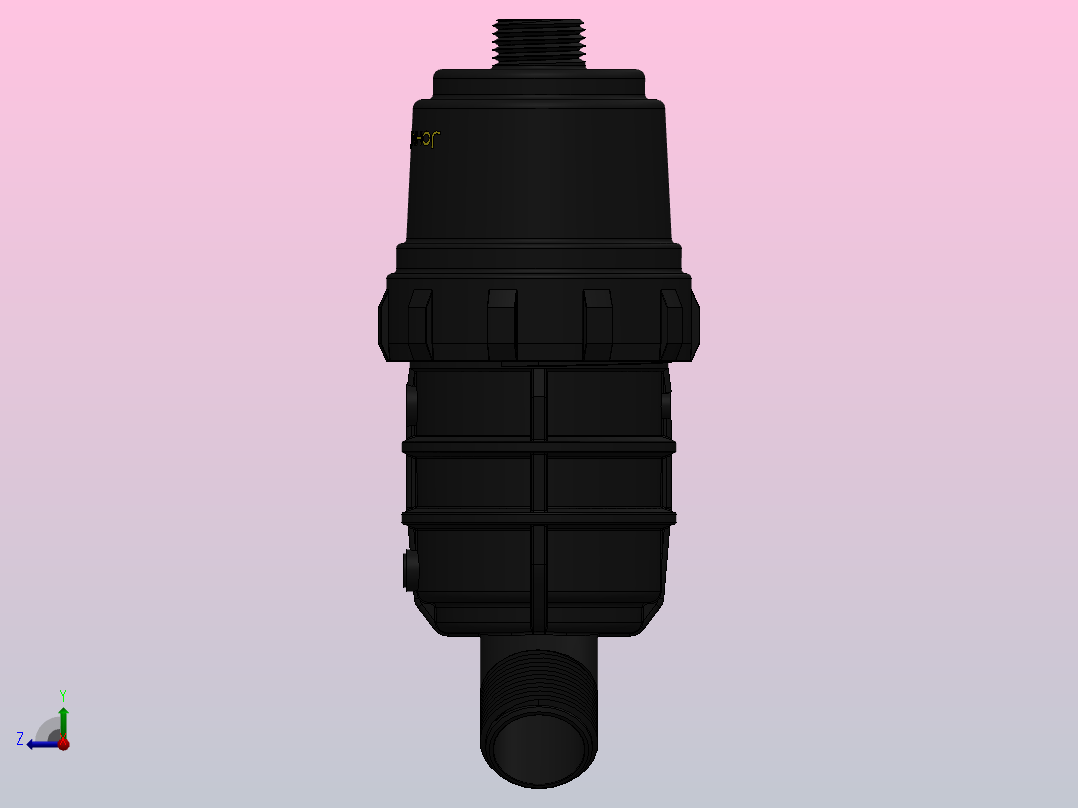 灌溉水过滤器1英寸26-34英寸右视图