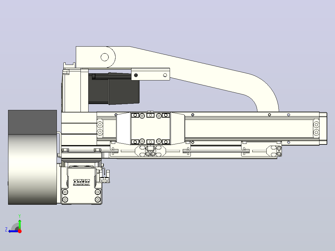 XYGT210-A1-300-150-M-C-0001负载2-5KG XY丝杆模组 内嵌式 XYGT210-A1 替换TOYO直线模组右视图