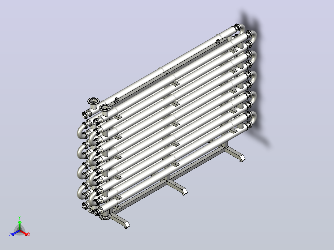双管换热器主视图