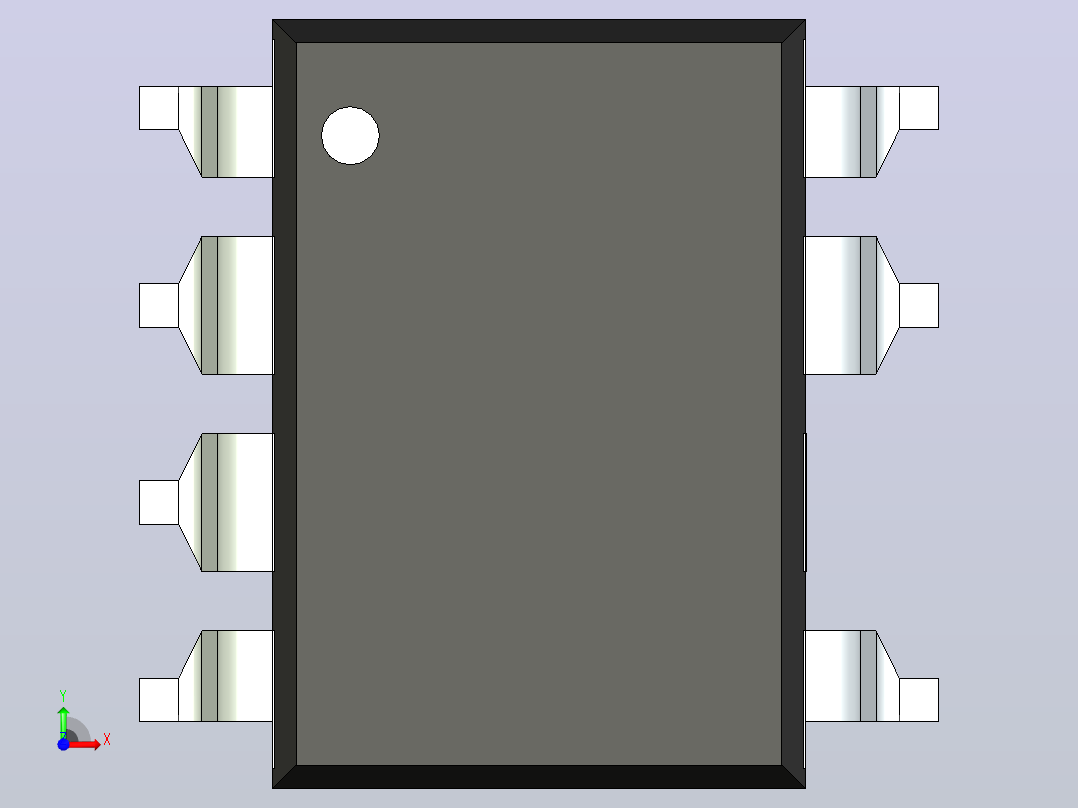 106x SOIC 封装（小外形集成电路）SMD-8B前视图