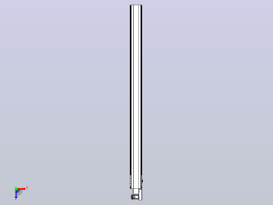 皮带直线轴半封闭可选导轨TPA-HNB-202D-140-L2750-MR-C-P75-N3俯视图
