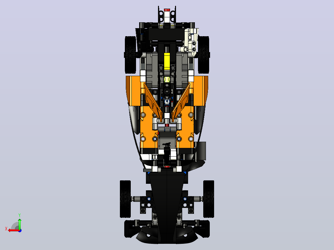 乐高F1赛车后视图