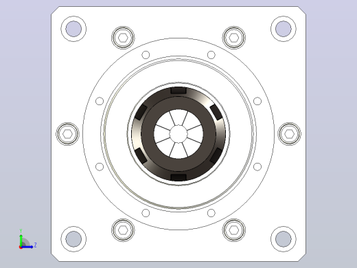 ES339-ER40木工高精雕铣系列手动换刀电主轴[ES339-18-9.6KW-TMP-ER40]左视缩略图