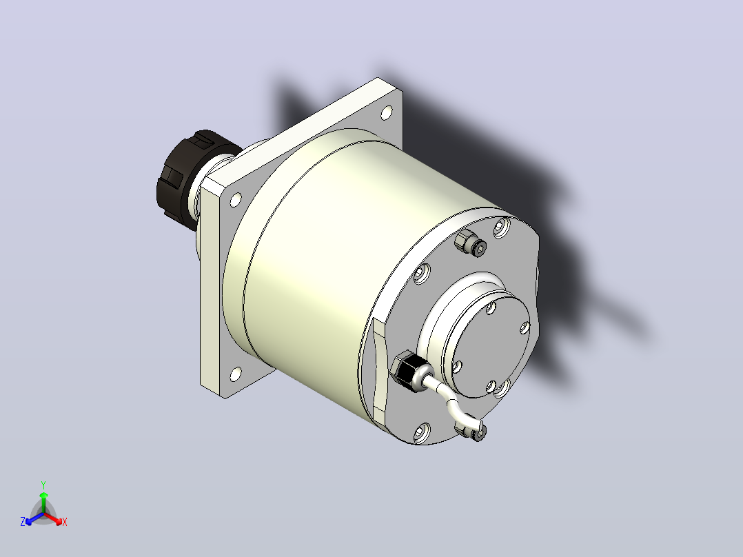 ES339-ER40木工高精雕铣系列手动换刀电主轴[ES339-18-9.6KW-TMP-ER40]正等轴测图