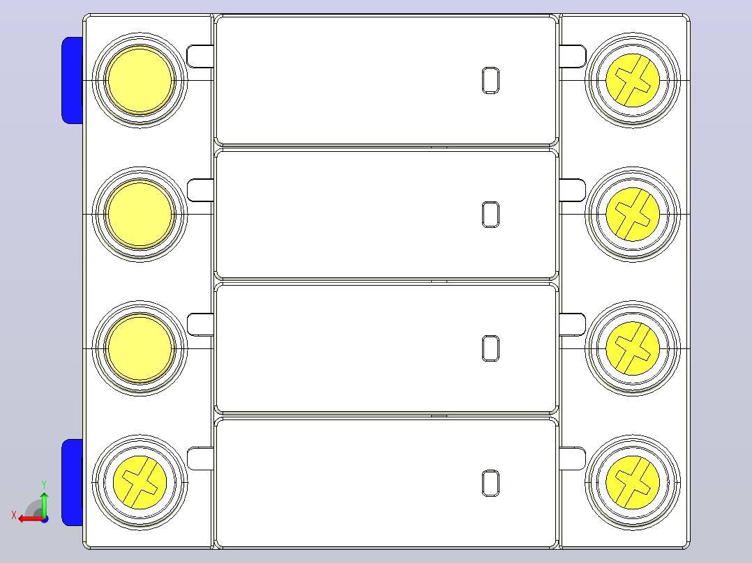 NXU-IIG 4P电涌保护器三维模型202307后视图