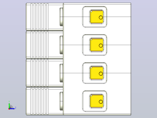 NXU-IIG 4P电涌保护器三维模型202307左视缩略图