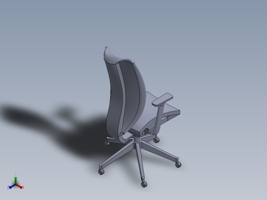 办公椅结构件正等轴测缩略图