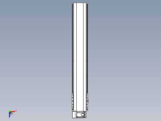 皮带直线轴半封闭可选导轨TPA-HNB-202D-140-L1050-LU-Y-P75-N3俯视缩略图