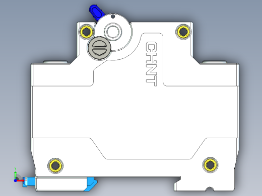 NXB-125G 1P小型断路器三维模型202306前视缩略图