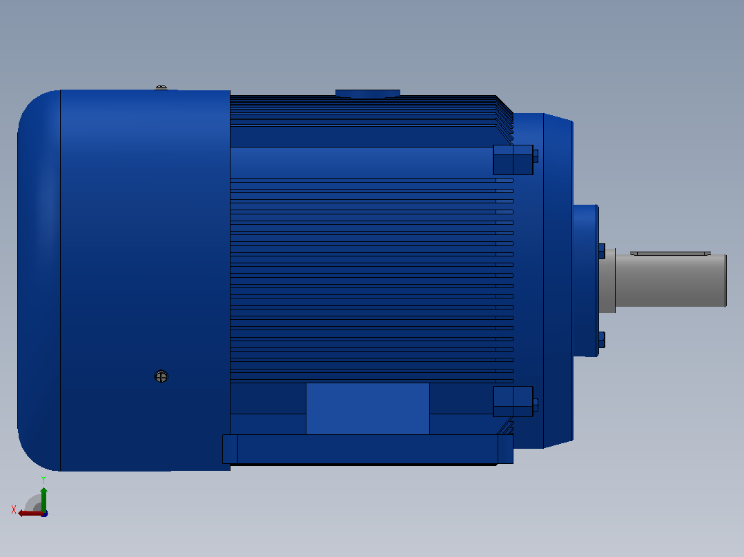 三相异步电动机7.5KW B3型左视图