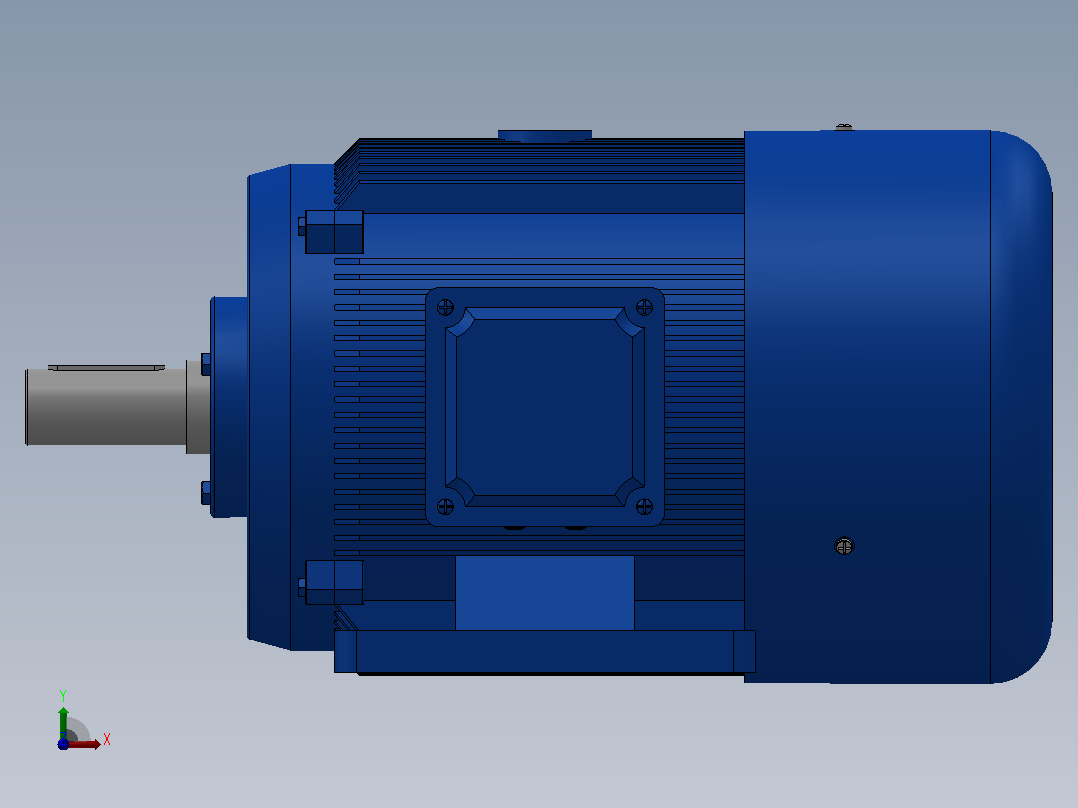 三相异步电动机7.5KW B3型右视图