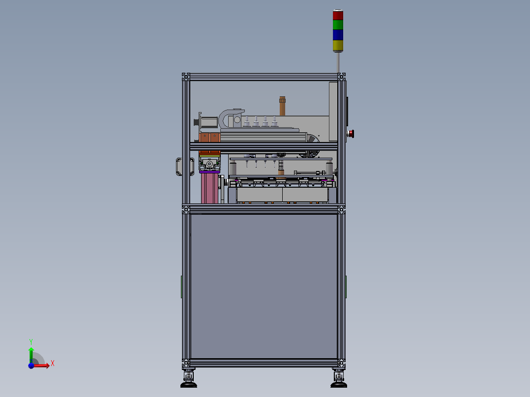 显示屏自动点胶、UV固化流水线前视图