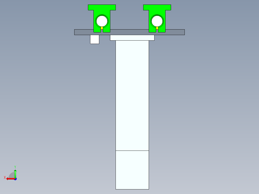 机械卡爪夹具后视图