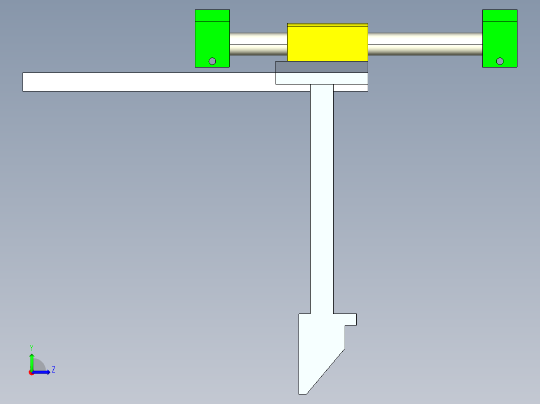 机械卡爪夹具左视图