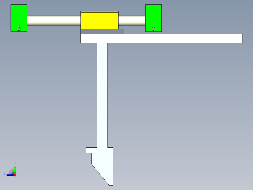 机械卡爪夹具右视图