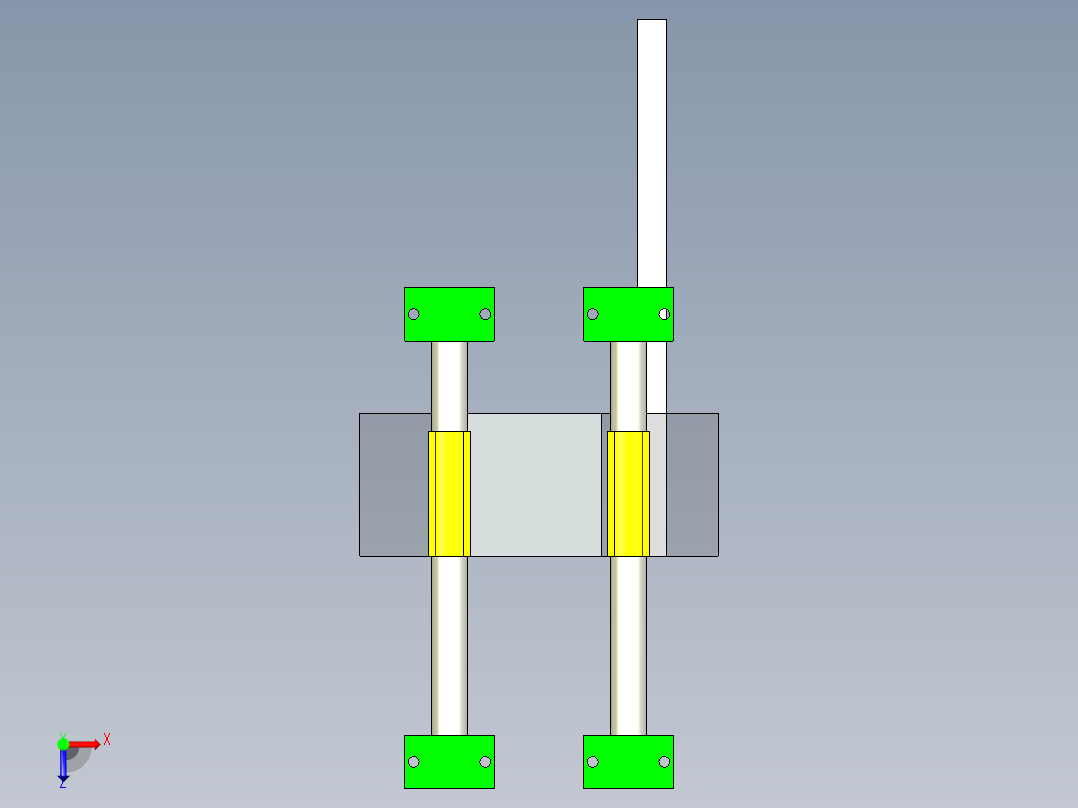 机械卡爪夹具俯视图